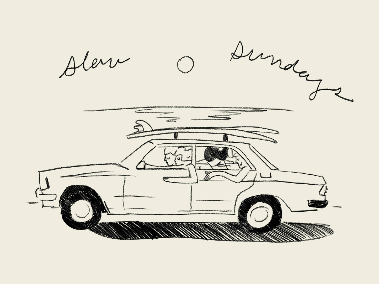 Slow Sundays, Minimal Summer Art Print: Large