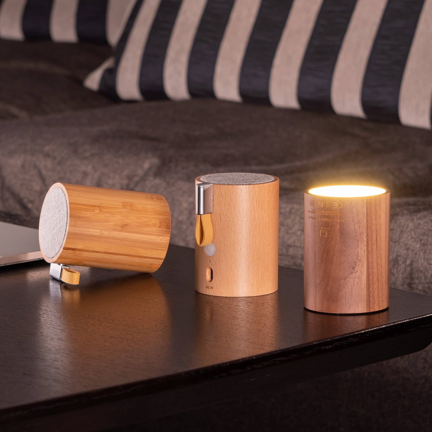 Drum Light Bluetooth Speaker: Beech