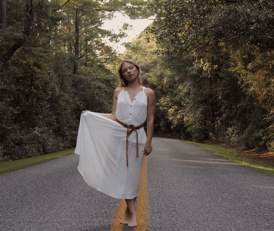 White button down dress