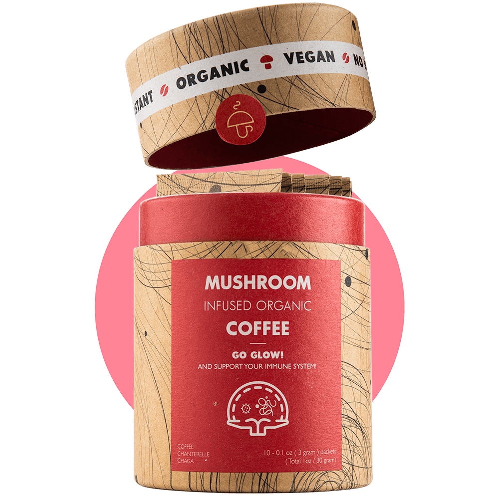 Go Glow - mushroom coffe with Chanterelle and Chaga