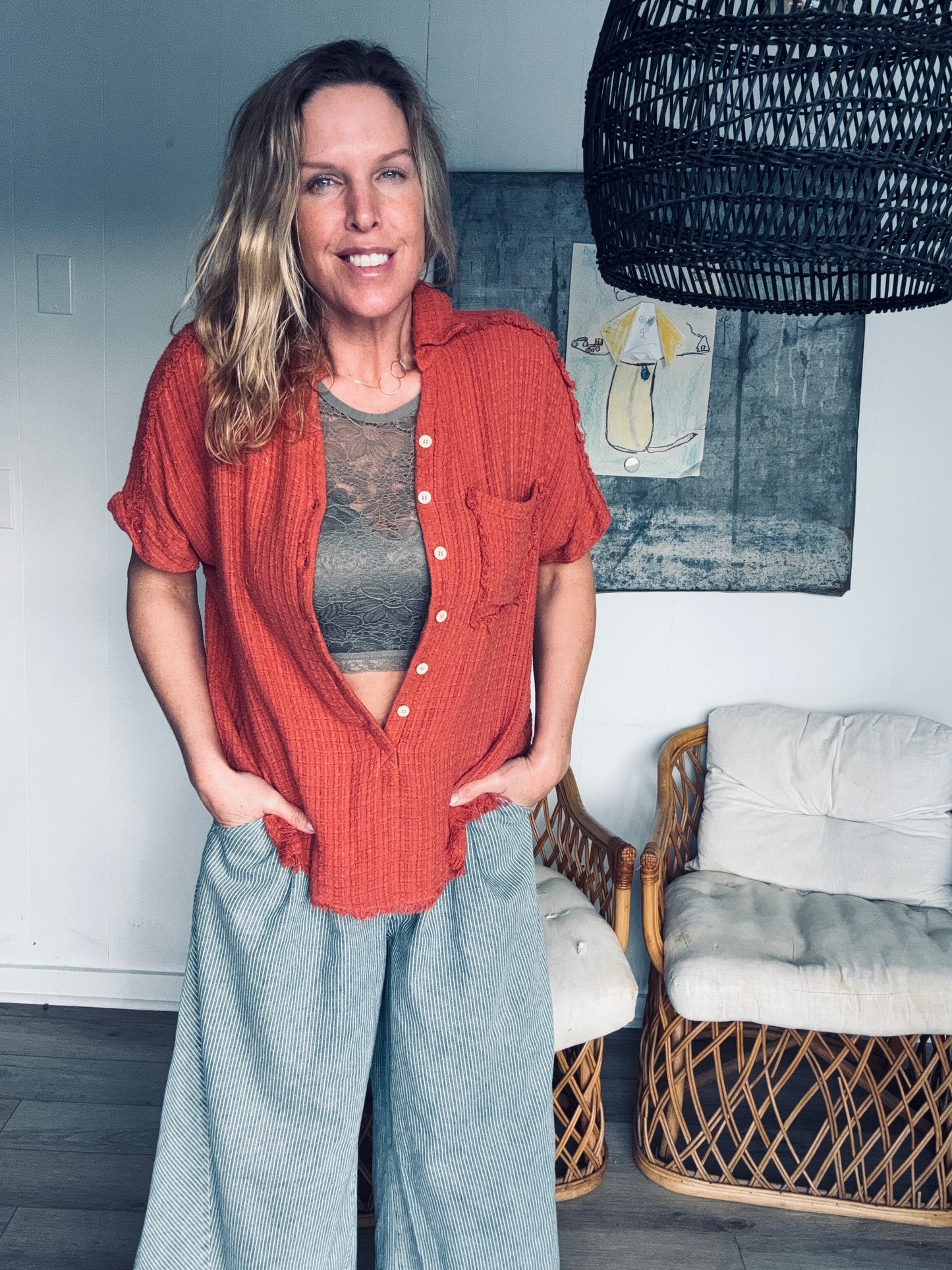 Vintage button down comfort