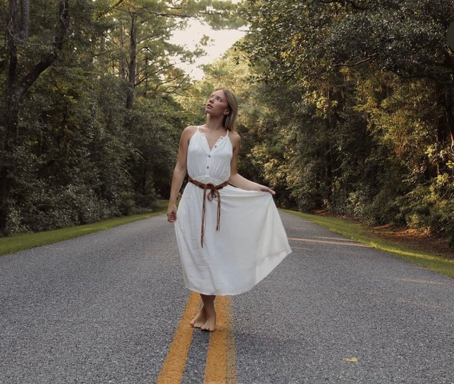 White button down dress