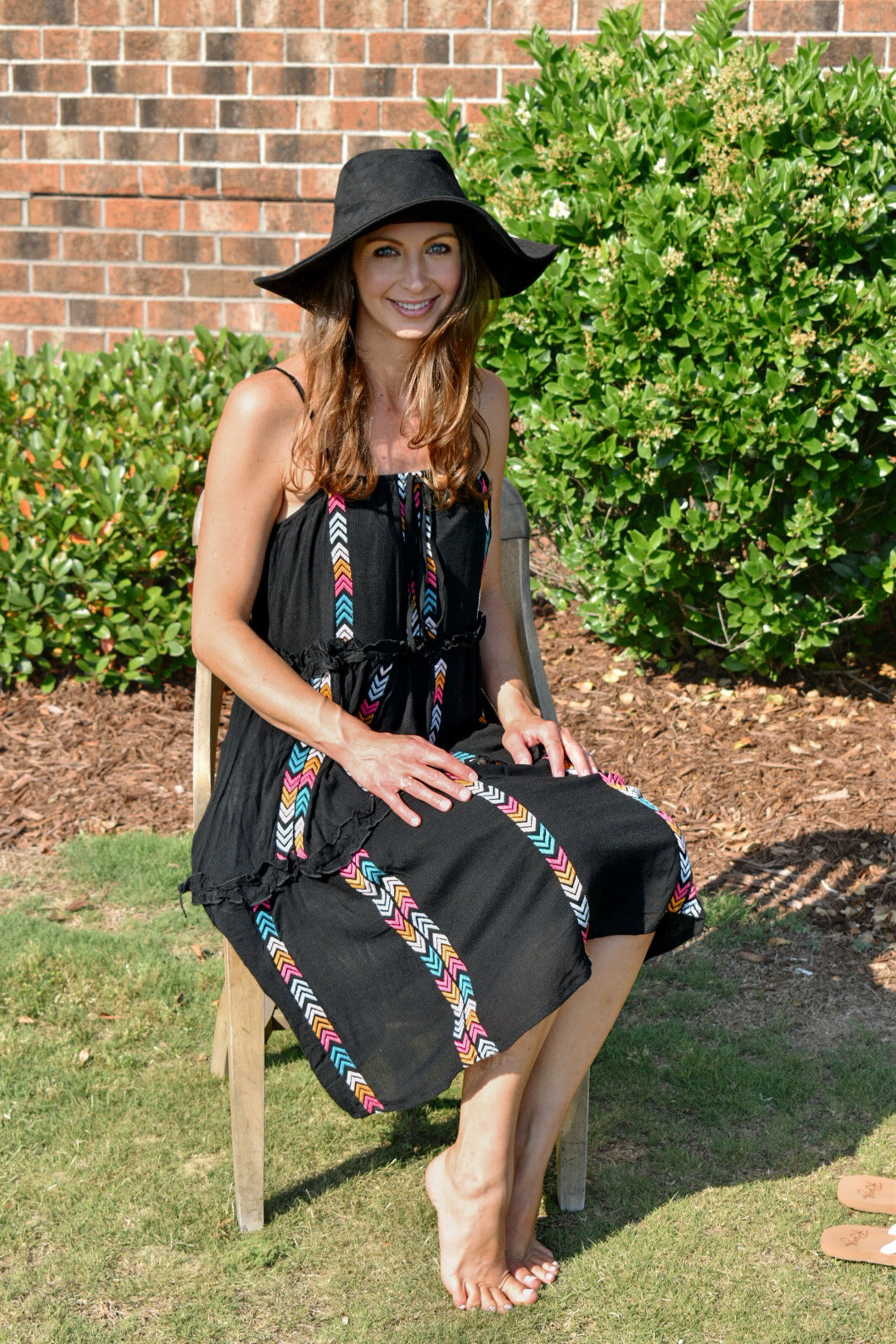 Savanna Jane Black Embroidered