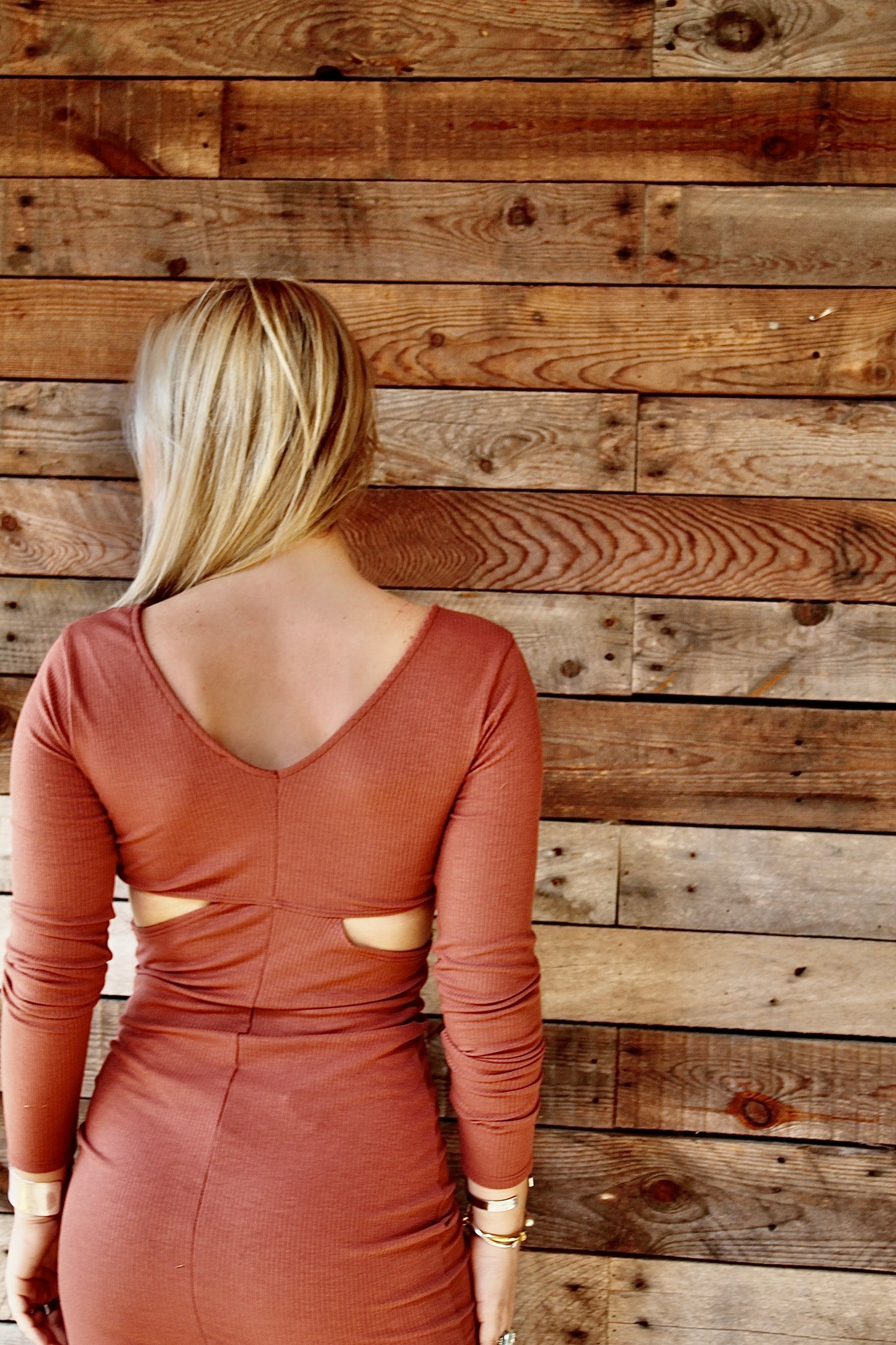 Ev Side Slide Long Sleeve Dress