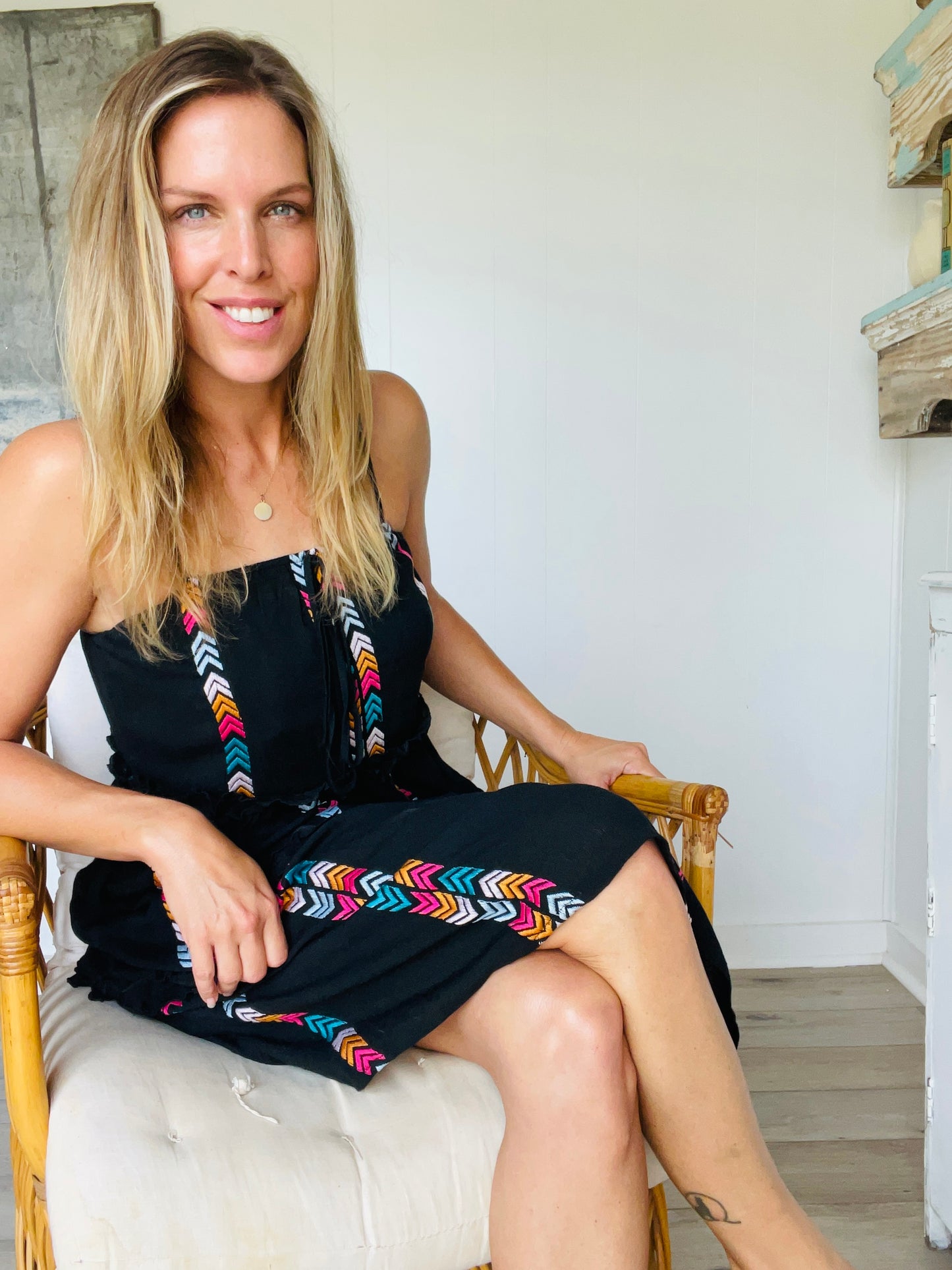 Savanna Jane Black Embroidered