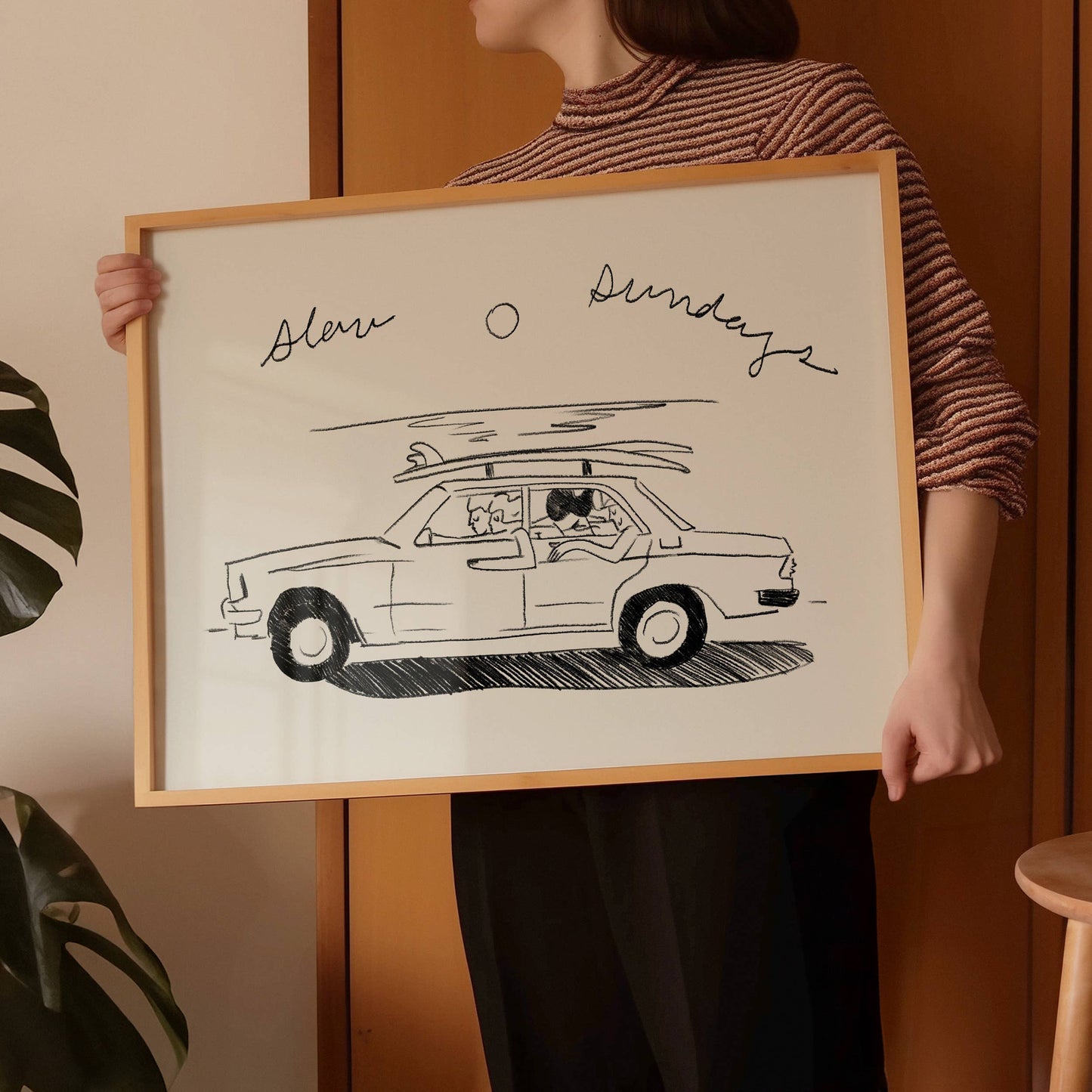 Slow Sundays, Minimal Summer Art Print: Large