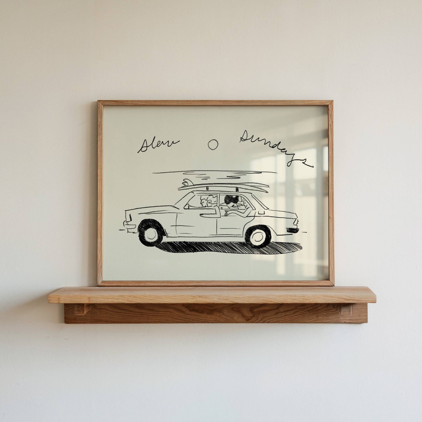 Slow Sundays, Minimal Summer Art Print: Large