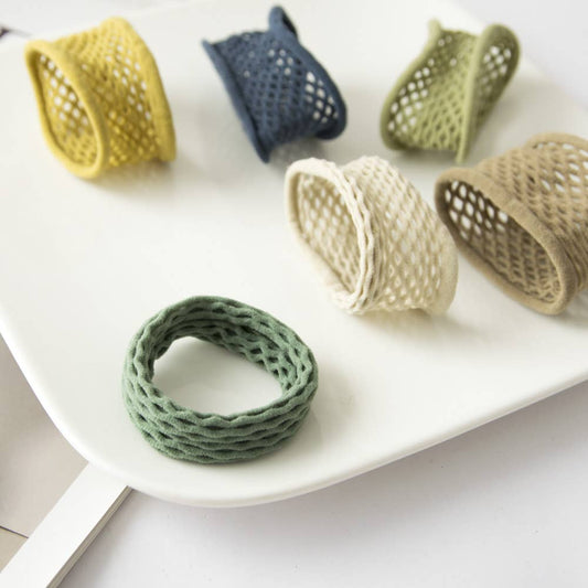 Seamless Boho Mesh Fisherman Net Hair Tie (Set of 6): Assorted