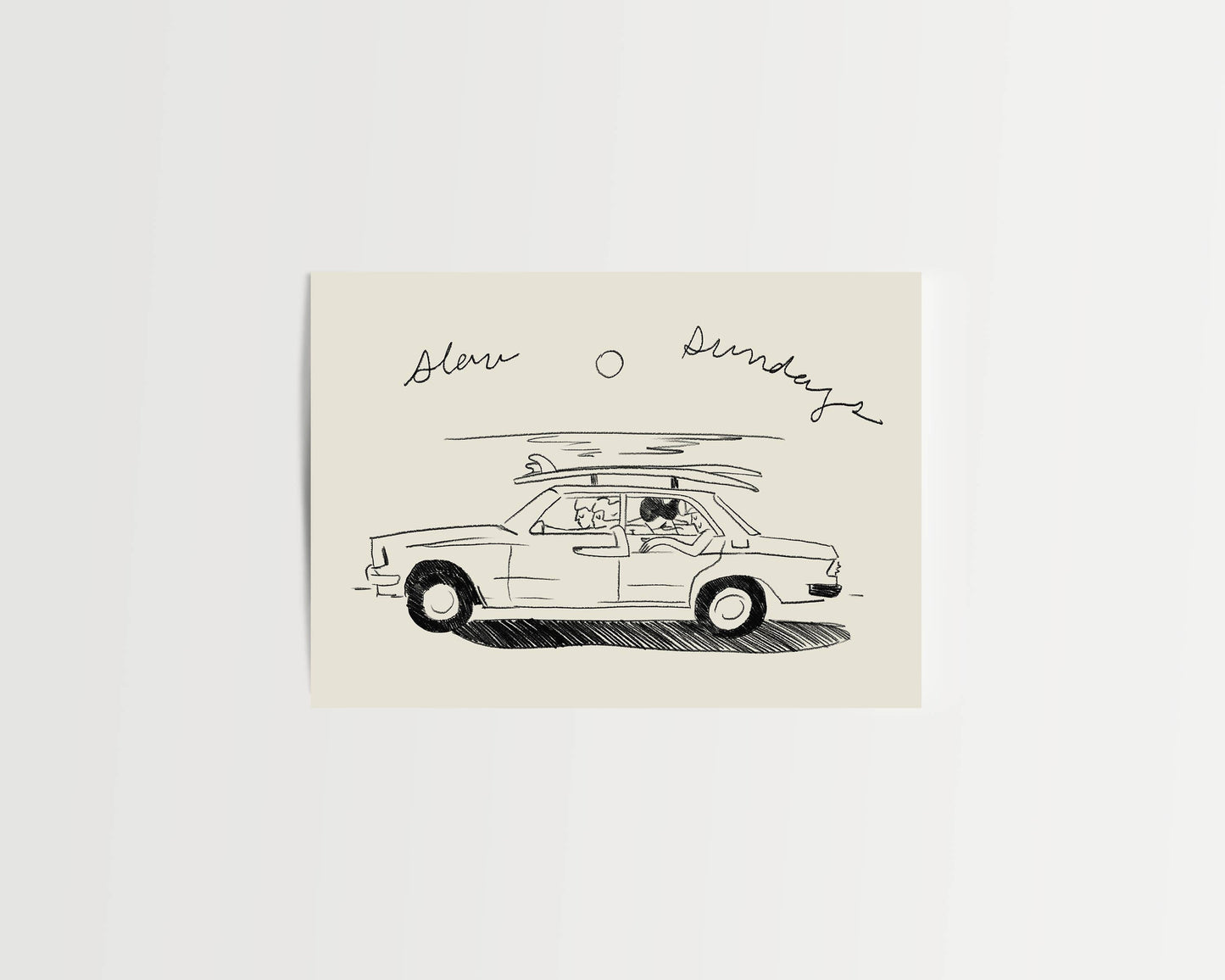Slow Sundays, Minimal Summer Art Print: Large