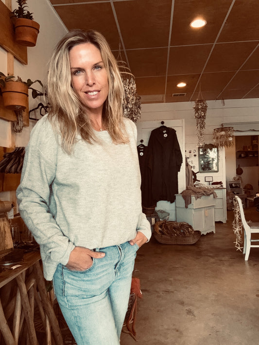 Heather Gray Pull Over
