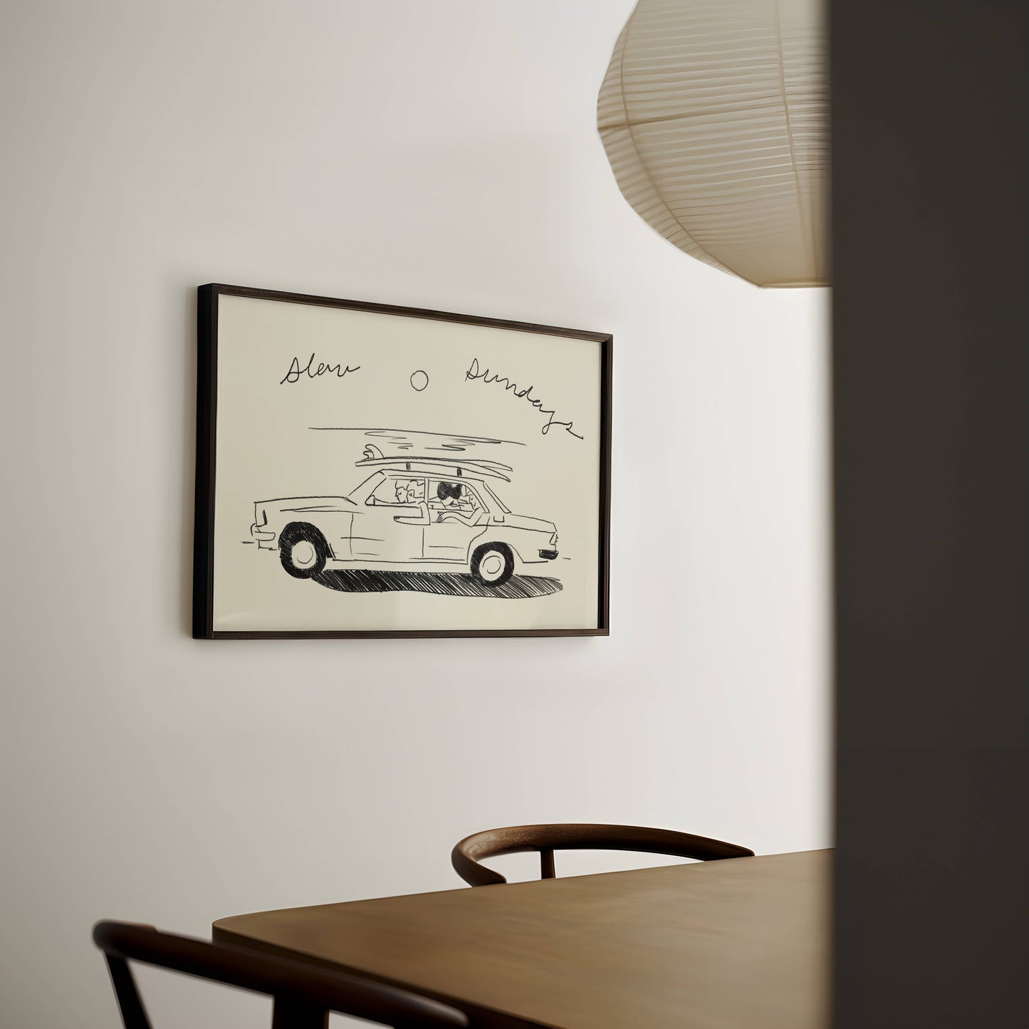 Slow Sundays, Minimal Summer Art Print: Large