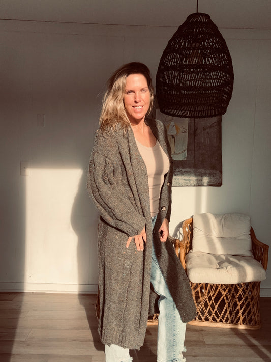Green Long Cardi B