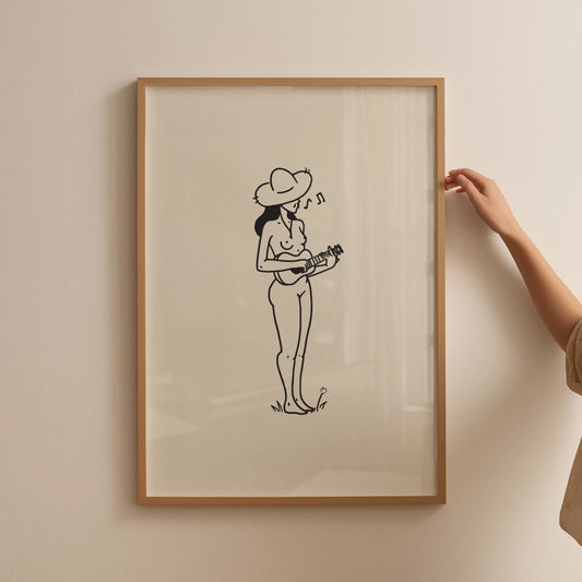 Music Lover Minimal Art Print: Large