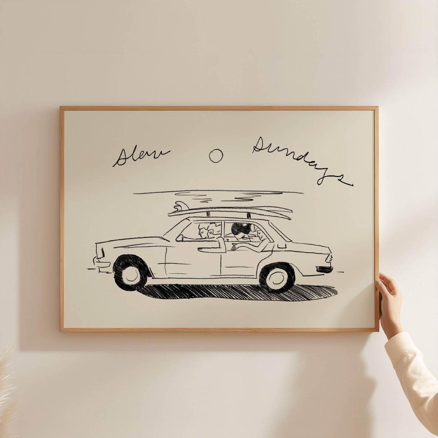 Slow Sundays, Minimal Summer Art Print: Large