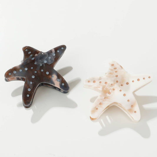 Calacatta Starfish | Medium Painted Starfish Claw Clip: Assorted