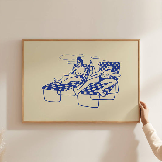 Swim Club Minimal Art Print: Large