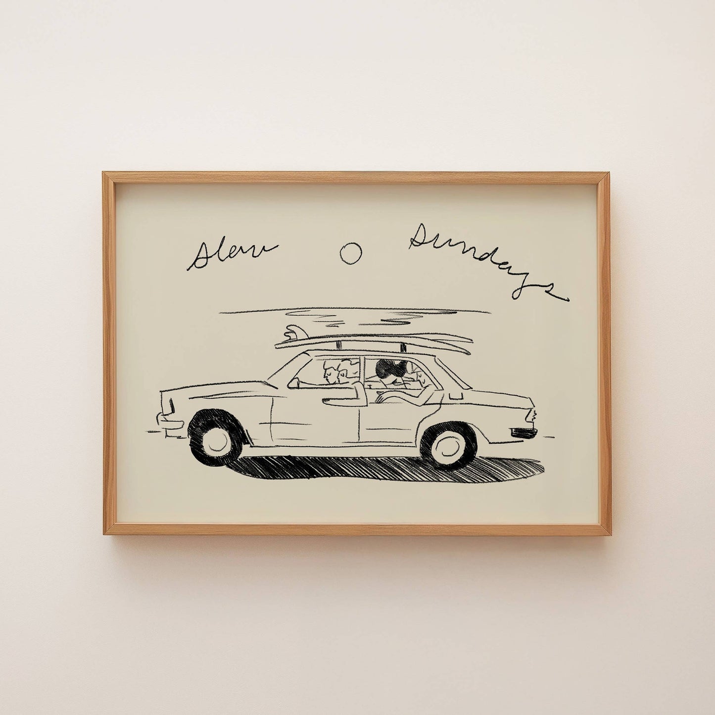 Slow Sundays, Minimal Summer Art Print: Large