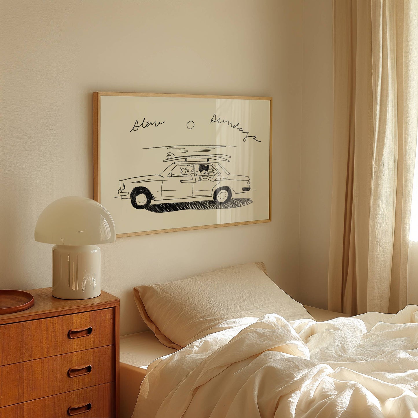 Slow Sundays, Minimal Summer Art Print: Large