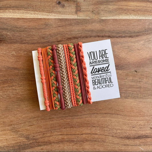 Boho Hair Ties | Tangerine