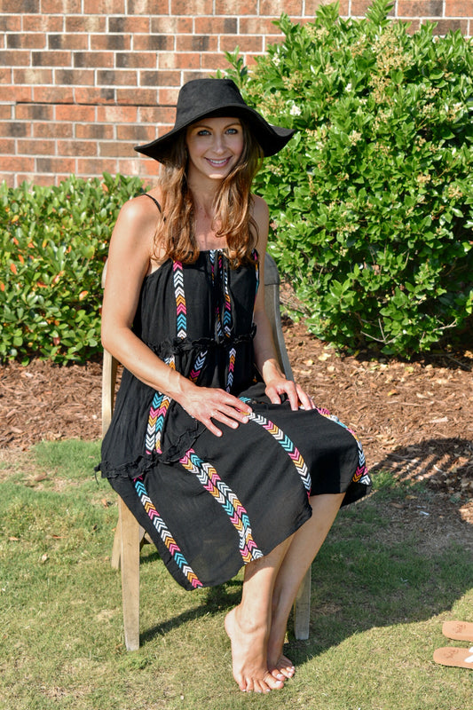 Savanna Jane Black Embroidered